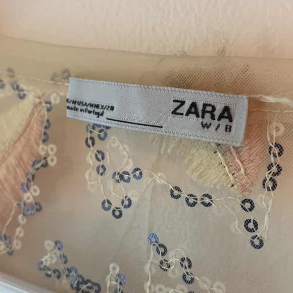 ZARA sheer, sequin blouse - Picture 2 of 7